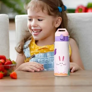 Gourde enfant inox | Paille souple