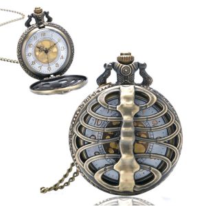 Montre à gousset « Squelette » en forme de cage thoracique
