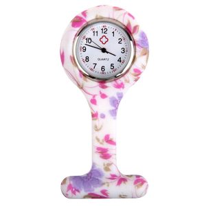 Montre silicone « Wild flowers » pour infirmière