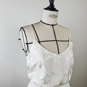 POUDRE II – Top Jacquard en soie et coton – édition limitée