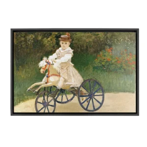 Jean Monet on His Horse Tricycle By Claude Monet