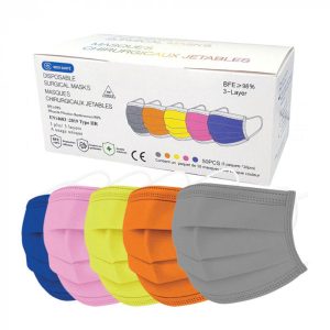 Masques chirurgicaux Multicolore Type IIR – Boîte de 50